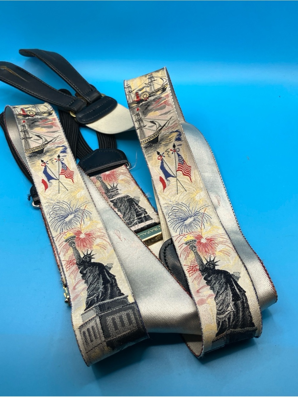 TRAFALGAR Limited Edition LE LIBERTE STATUE OF LIBERTY Braces Suspenders RARE
